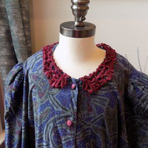 SABINO Vintage Printed Midi Dress Plus Size 16